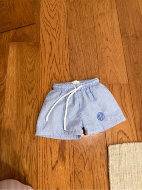 Light Blue Kids Swim Trunks with Drawstring